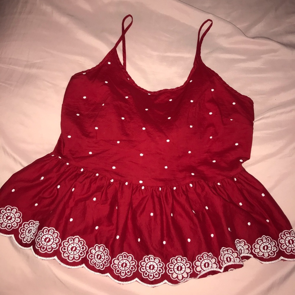Red Polka Dot Tank Top